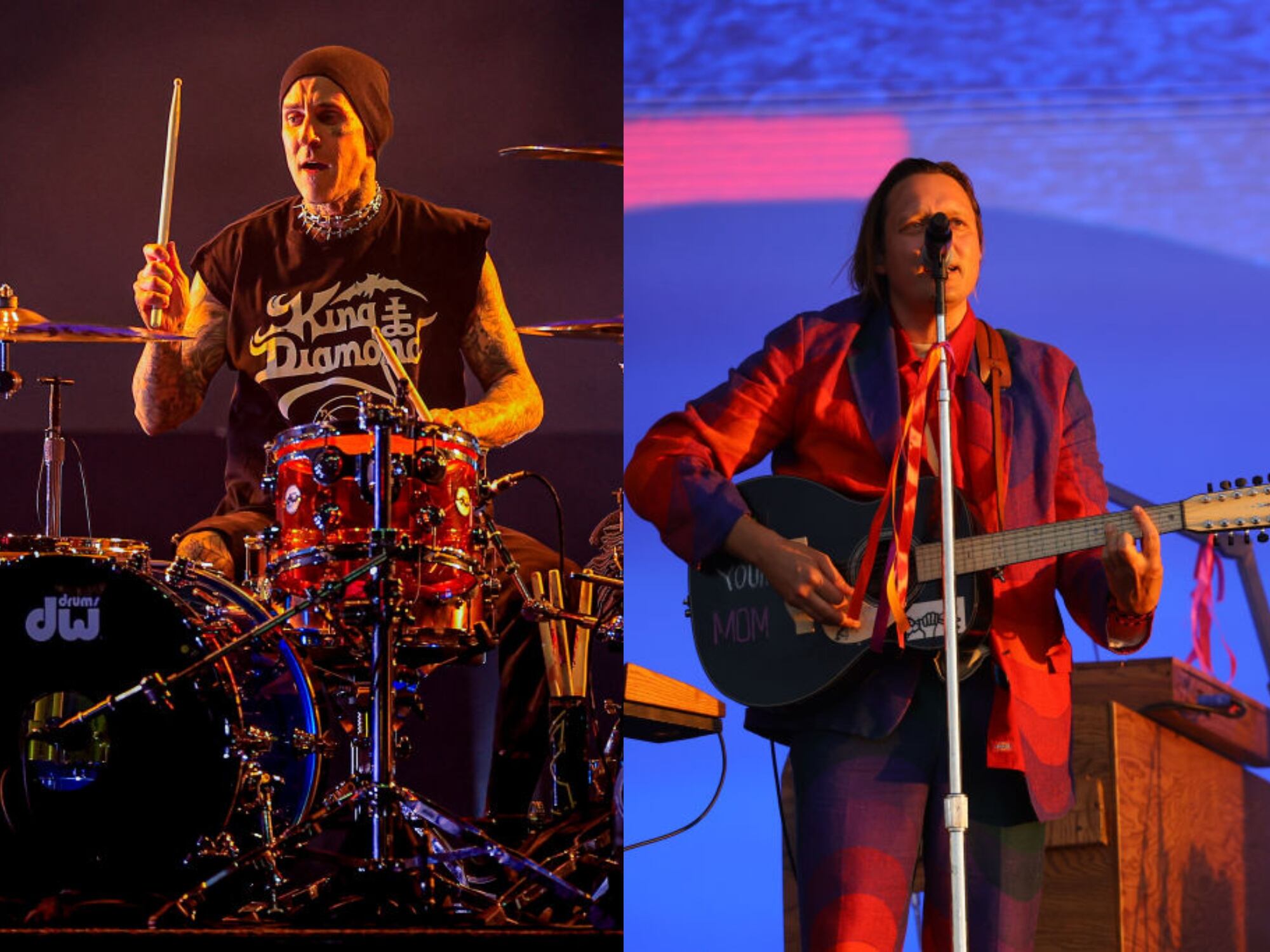 Blink 182 y Arcade Fire. Fotos: Getty Images