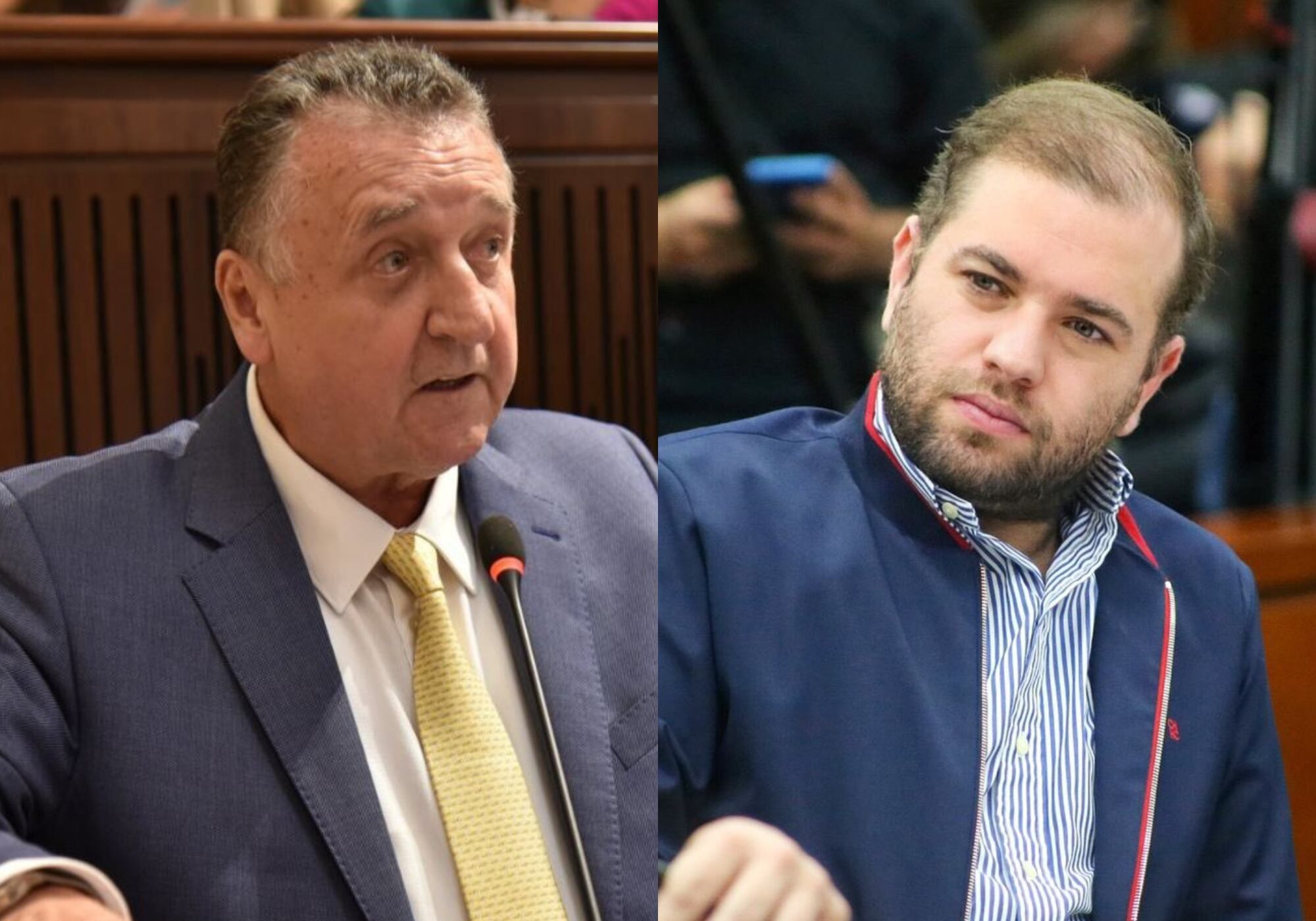 Óscar Darío Pérez y Enrique Cabrales. Foto: Congreso de la República.