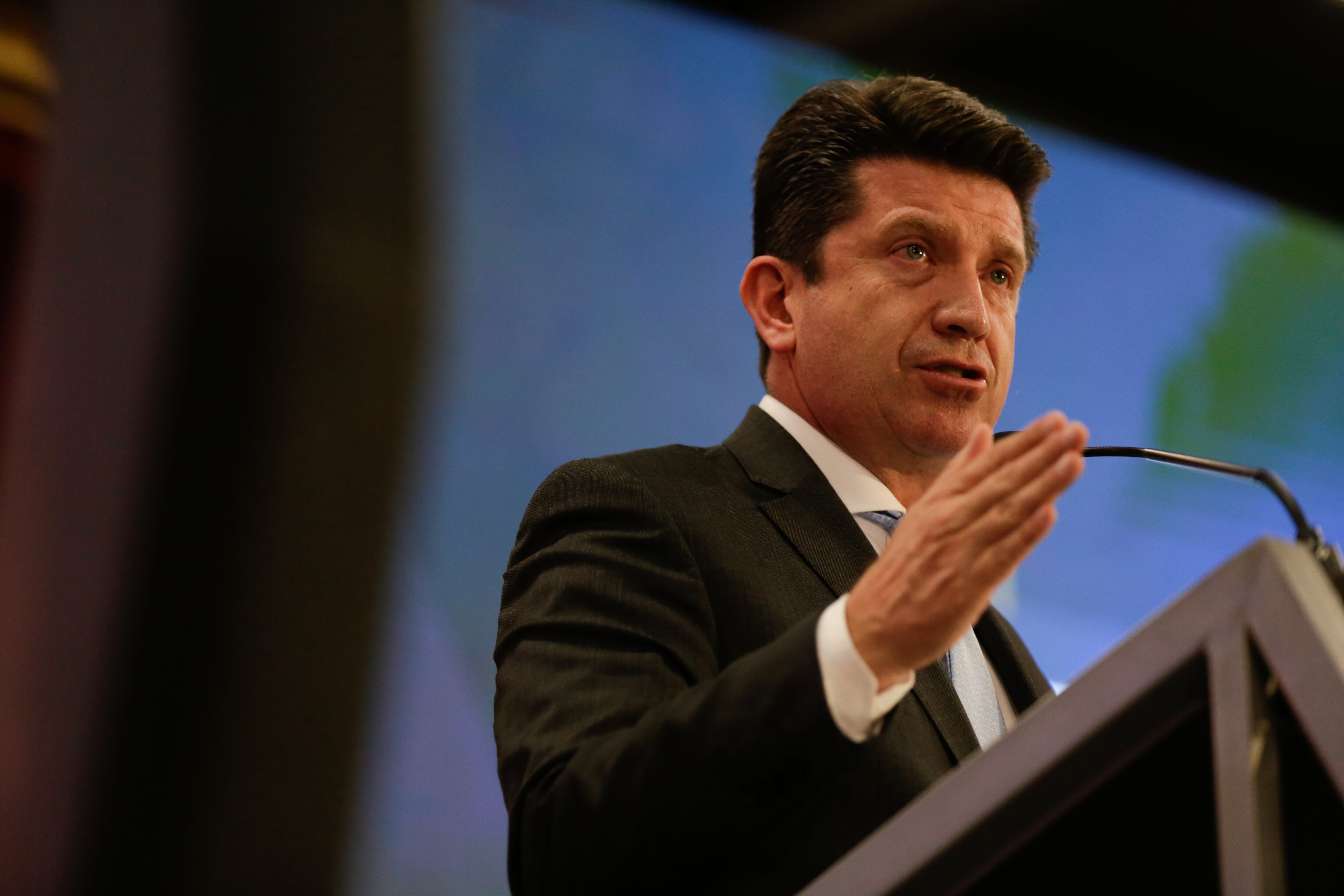 Bogotá- Colombia -13 Julio de 2022
El Ministro de Defensa Diego Molano, acompañado por miembros de la cúpula militar, hace su rendición de cuentas en el Salón Rojo del Hotel Tequendama en Bogotá. Foto: Colprensa