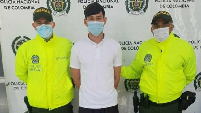 El joven de 20 años cuenta con dos anotaciones judiciales. Foto: Cortesía, Policía Metropolitana de Barranquilla.