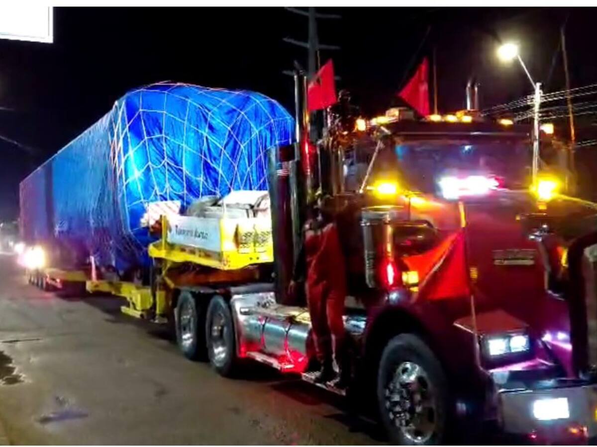 Ya van rumbo a Bogotá los vagones del primer tren del metro de Bogotá