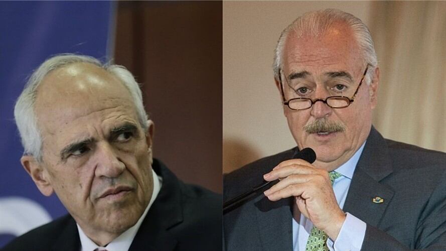 Rifirrafe entre Ernesto Samper y Andrés Pastrana por acusaciones de financiación del narcotráfico en campaña presidencial. Foto: Colprensa - Getty Images