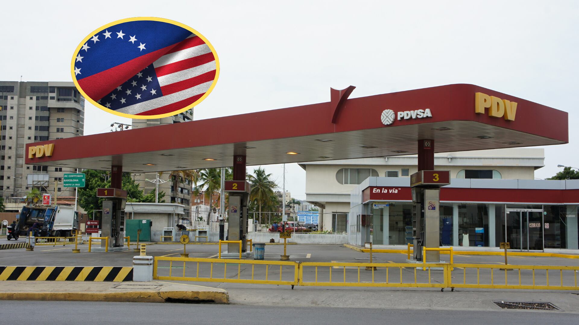 Pdvsa. Venezuela y Estados Unidos. Fotos: Getty Images.
