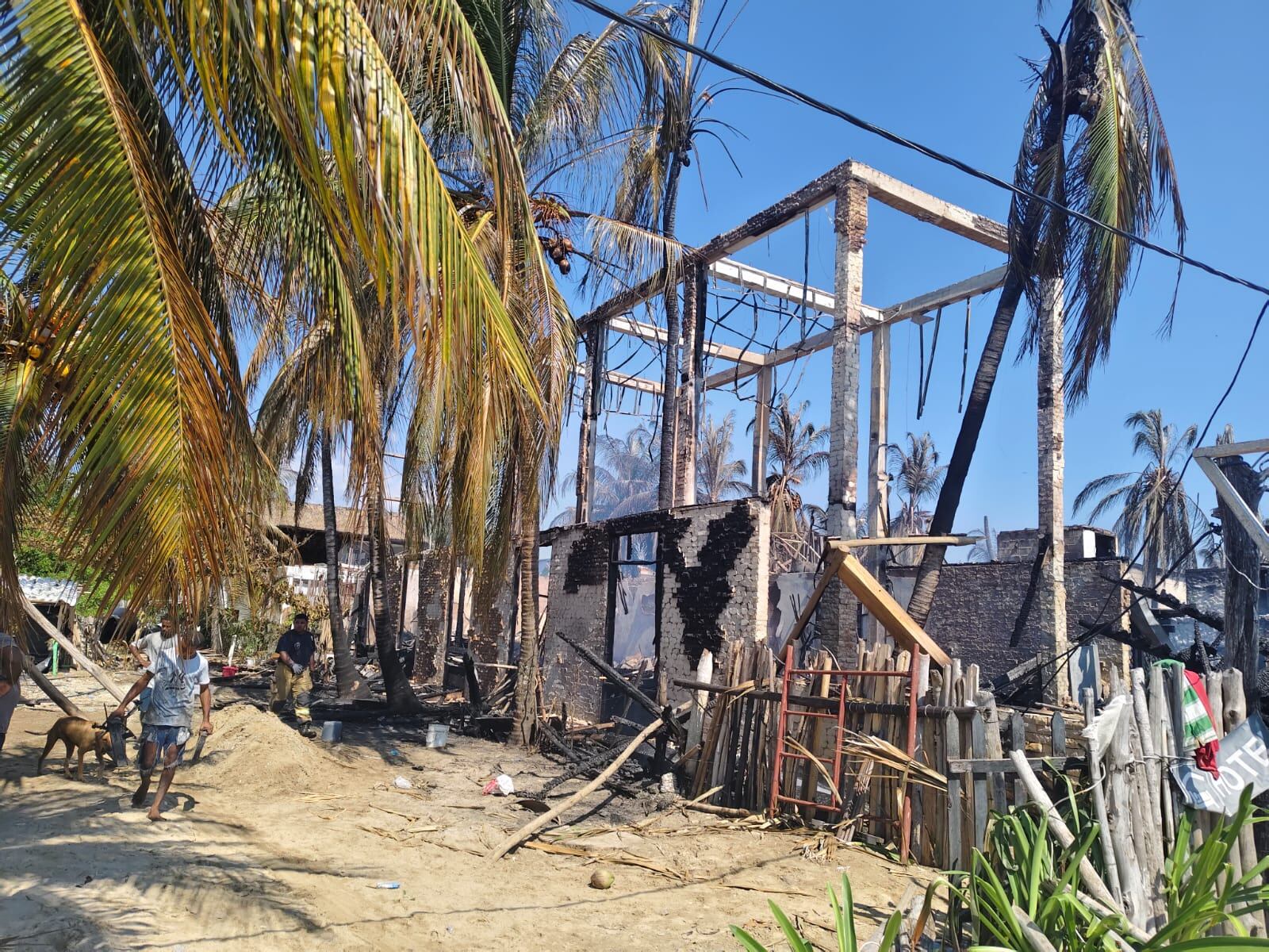 Incendio en San Onofre, Sucre. Foto: Gestión de Riesgo, Sucre.