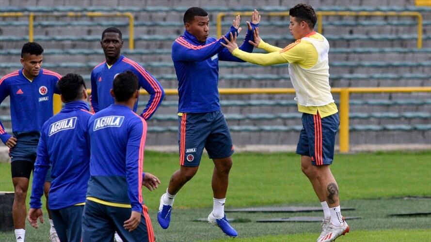Selección Colombia entrenando en Bogotá. Foto: Getty Images