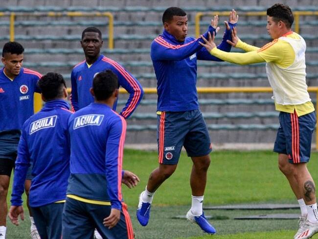 Selección Colombia entrenando en Bogotá. Foto: Getty Images