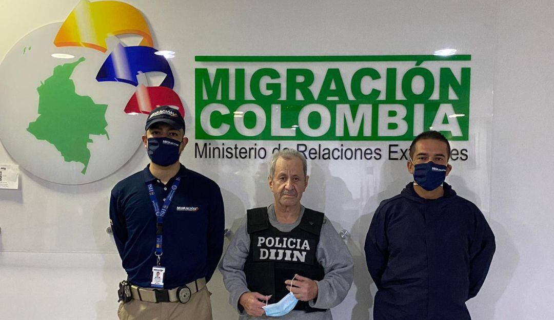 Hernán Giraldo Serna, alias 'El señor de la Sierra', exjefe paramilitar deportado a Colombia. Foto: Colprensa.