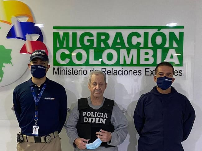 Hernán Giraldo Serna, alias 'El señor de la Sierra', exjefe paramilitar deportado a Colombia. Foto: Colprensa.