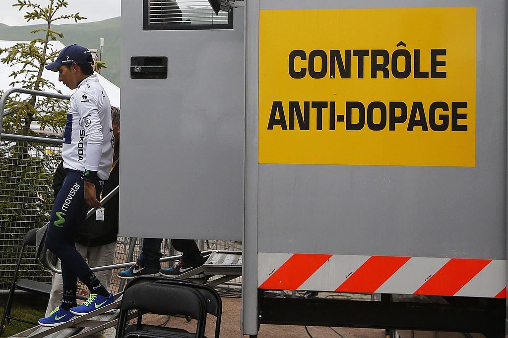 Control Antidoping Colombia.  (Photo credit should read PASCAL GUYOT/AFP via Getty Images)