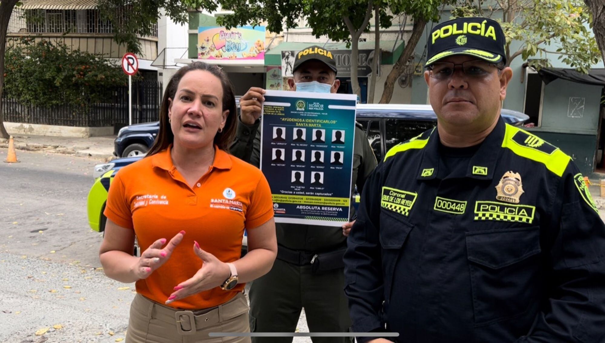 Cartel de los más buscados/ Alcaldía de Santa Marta