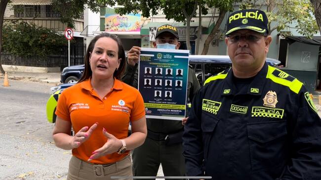 Cartel de los más buscados/ Alcaldía de Santa Marta