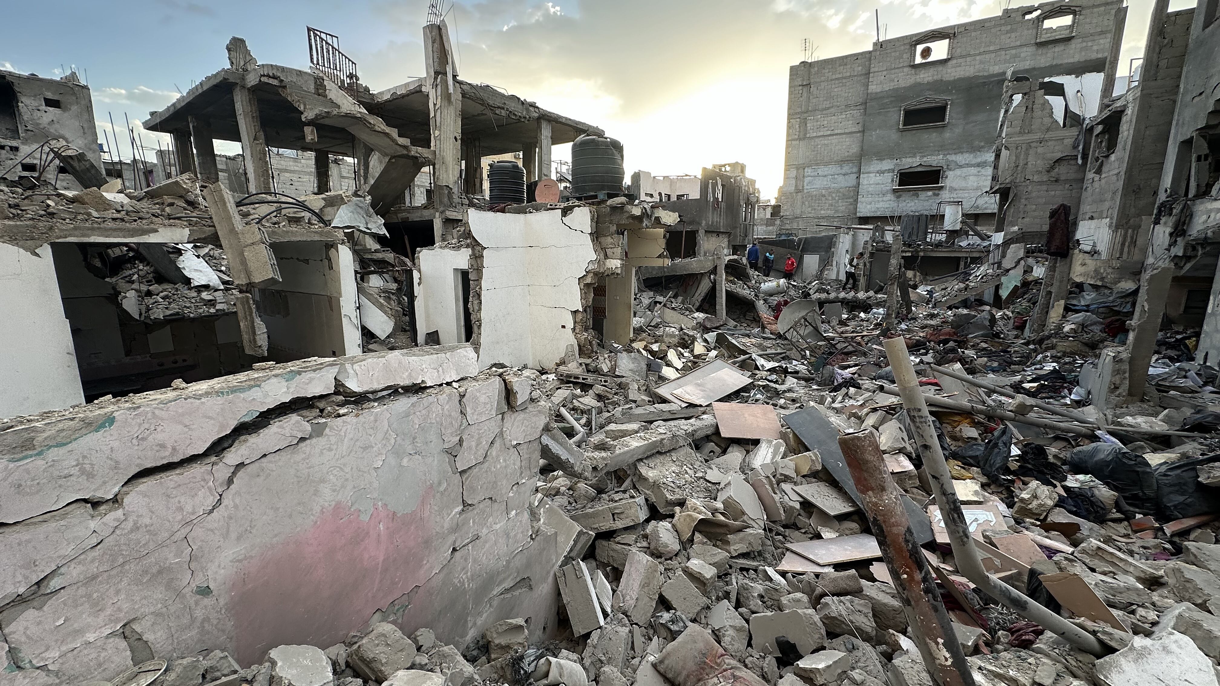Ruinas en la Franja de Gaza tras nuevo ataque israelí. FOTO: Doaa Albaz/Anadolu /Getty Images