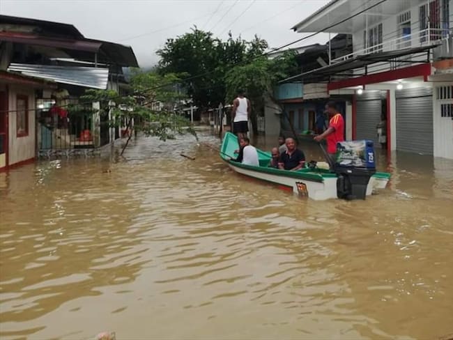 Tanto los habitantes del casco urbano como los de sectores rurales sufrieron inundaciones y afectaciones. Foto: Cortesía En Línea