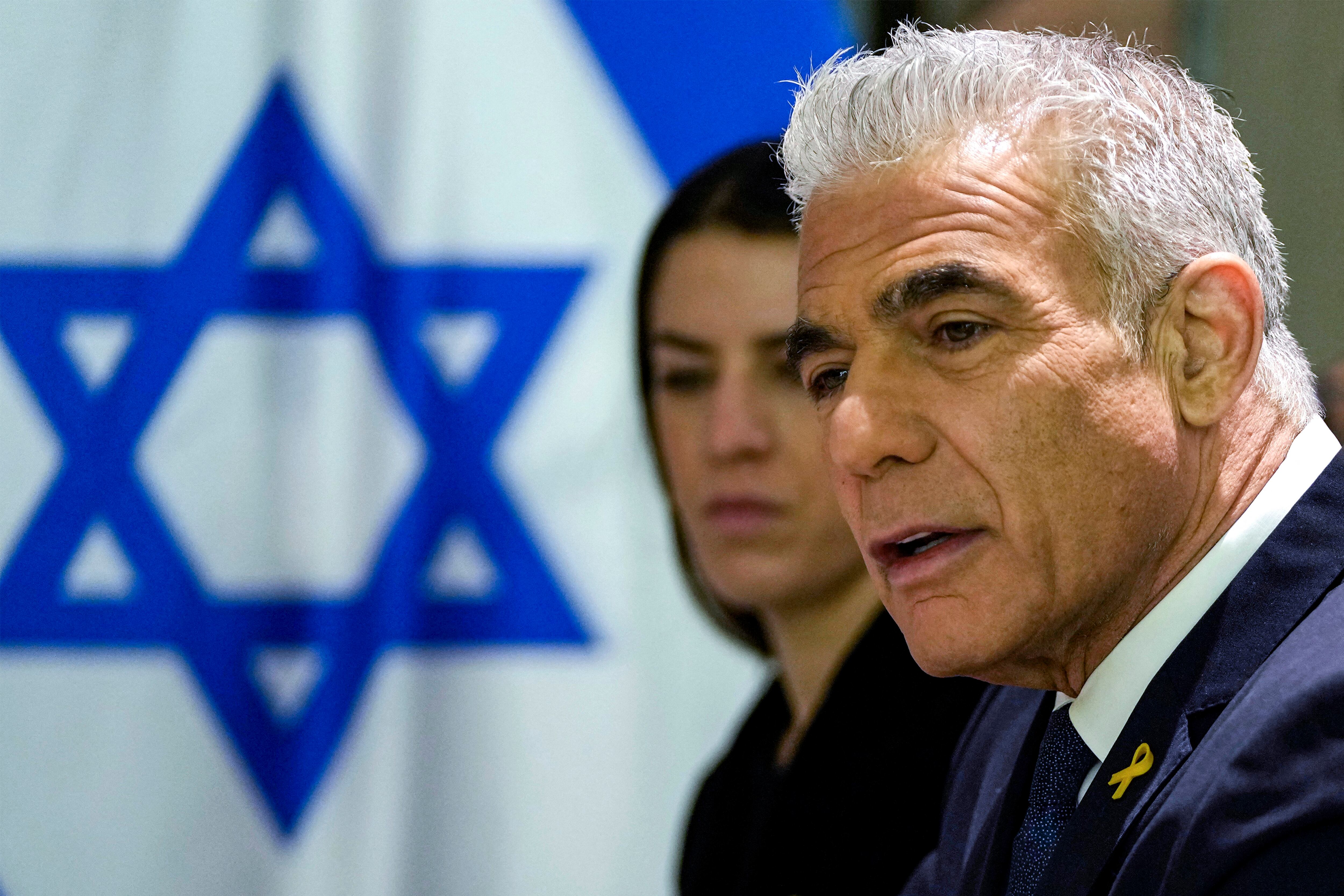 Yair Lapid. Foto por MARK SCHIEFELBEIN/POOL/AFP via Getty Images