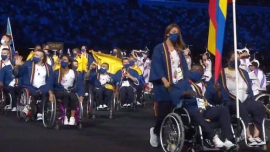 Presentación de la delegación colombiana en los Juegos Paralímpicos de Tokio 2020. Foto: Twitter: @COLParalimpico