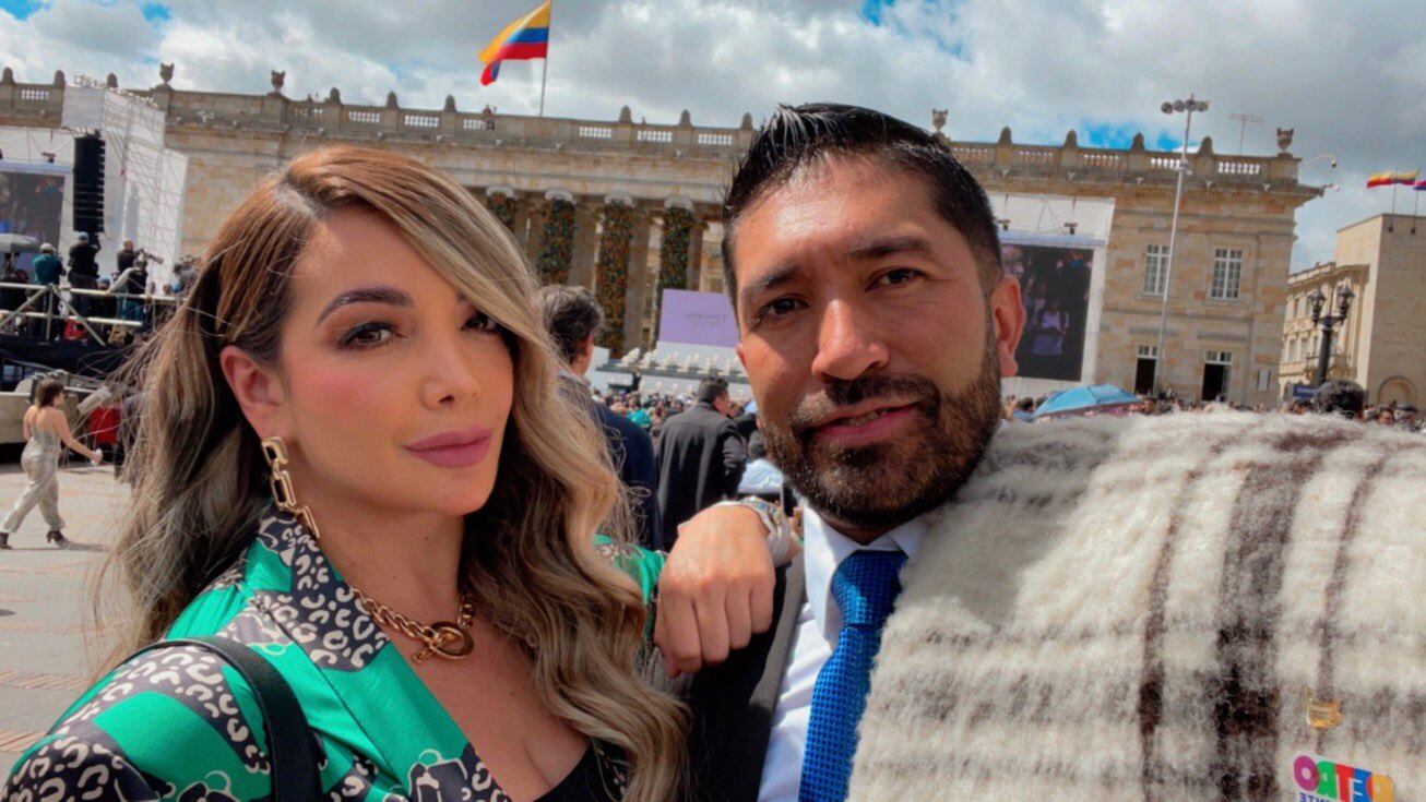 Rosa Juliana Herrera y Cpesar Pachón. Foto: Twitter Rosa Juliana Herrera