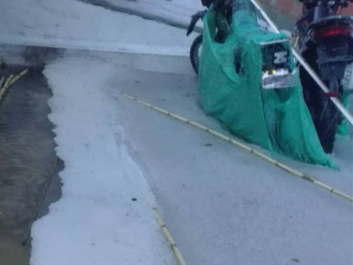 Fuerte granizada afectó 700 familias en un municipio de Santander
