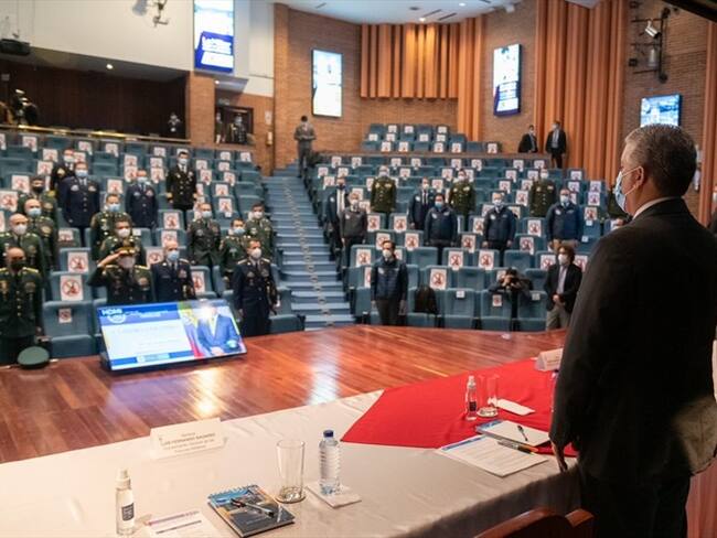 La Fuerza Pública debe abrirse al escrutinio, no tiene nada que esconder: Duque. Foto: Cortesía Presidencia