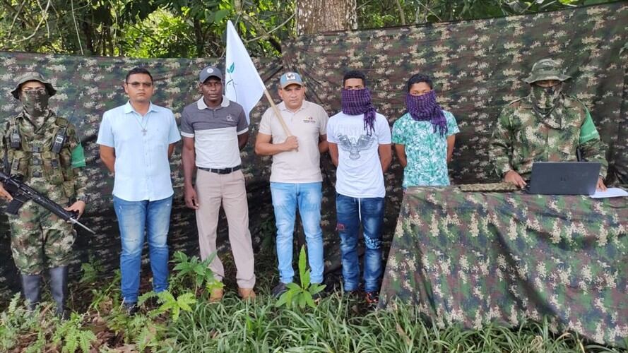 Los menores fueron retenidos en inmediaciones de las veredas Mina Piojó y El Paraíso. Foto: Cortesía