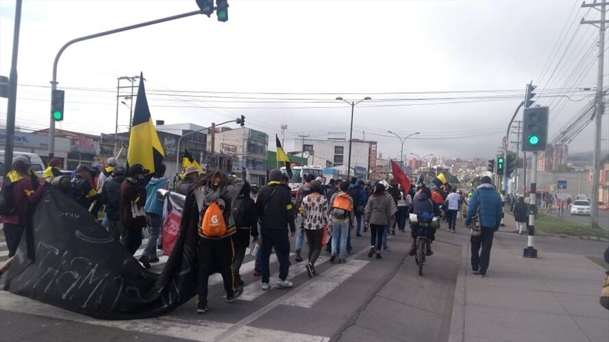 Inicia marcha de estudiantes de UPTC desde Tunja a Bogotá. Foto: La W
