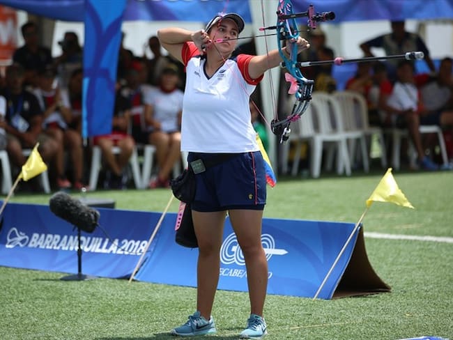 Sara López consiguió su quinto título en la competencia de Tiro con Arco. Foto: Colprensa