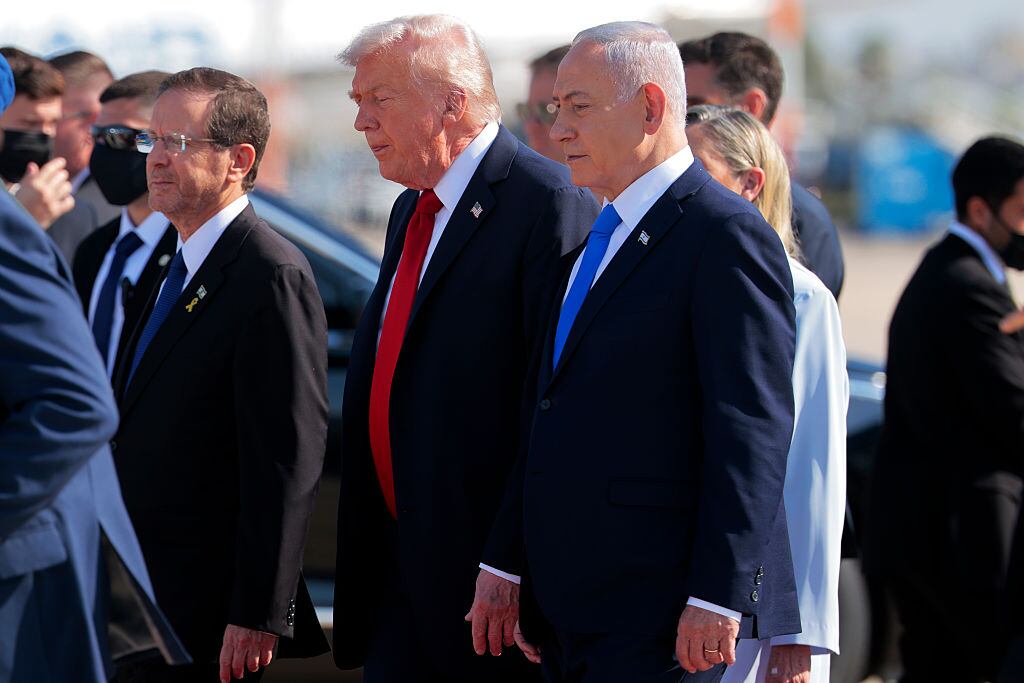 El presidente de Estados Unidos, Donald Trump, en Israel junto al primer ministro Benjamin Netanyahu. (Photo by Chip Somodevilla/Getty Images)