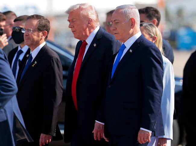 El presidente de Estados Unidos, Donald Trump, en Israel junto al primer ministro Benjamin Netanyahu. (Photo by Chip Somodevilla/Getty Images)