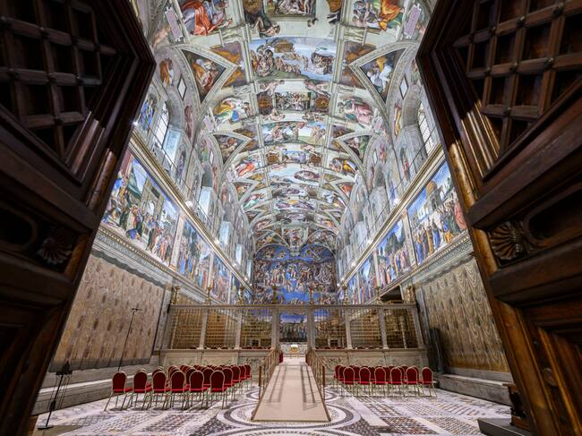 Interior de la Capilla Sixtina. Foto: EFEW