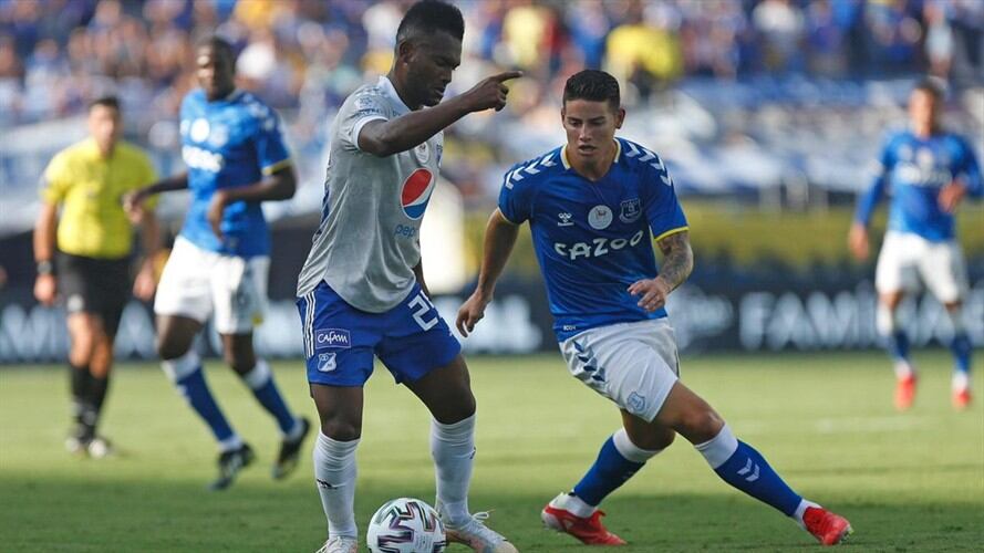 Con empate termina el partido entre Millonarios y el Everton de James Rodríguez. Foto: Twitter: @Florida_Cup