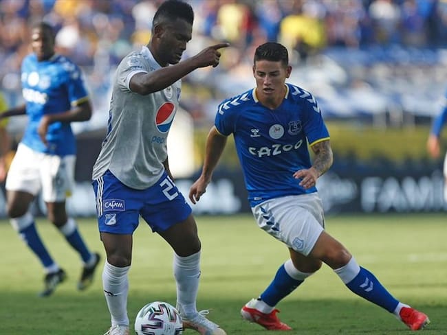 Con empate termina el partido entre Millonarios y el Everton de James Rodríguez. Foto: Twitter: @Florida_Cup