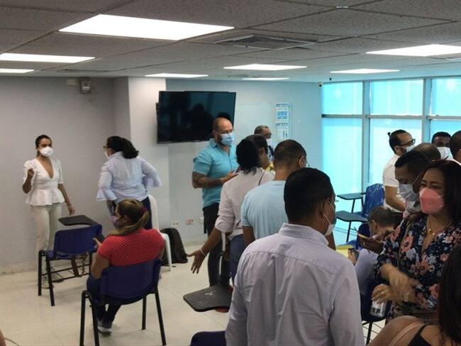 Aspirantes a la Contraloría de Cartagena denuncian irregularidades en prueba. Foto: Antonio Canchila