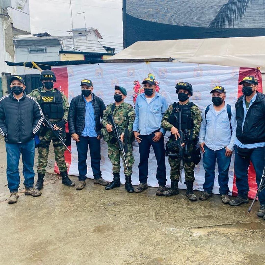 Las cinco víctimas ya se reencontraron con sus familias. Crédito: Ejército Nacional.