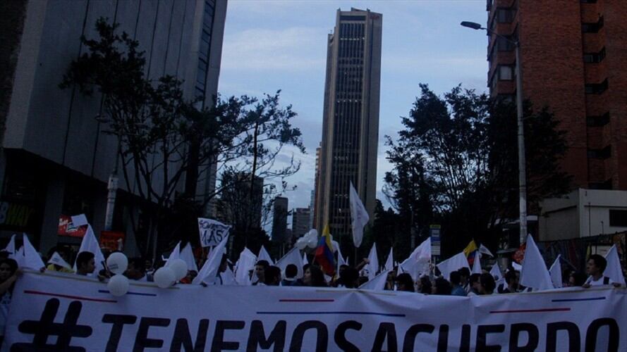 Marchas a favor de la paz en 2019. Foto: Colprensa.