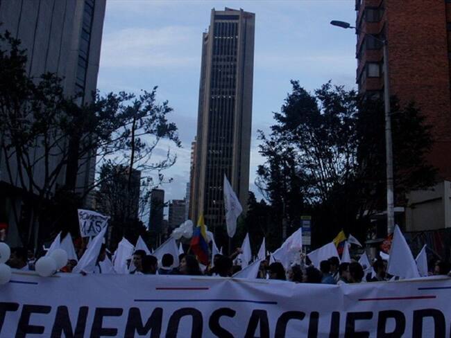 Marchas a favor de la paz en 2019. Foto: Colprensa.