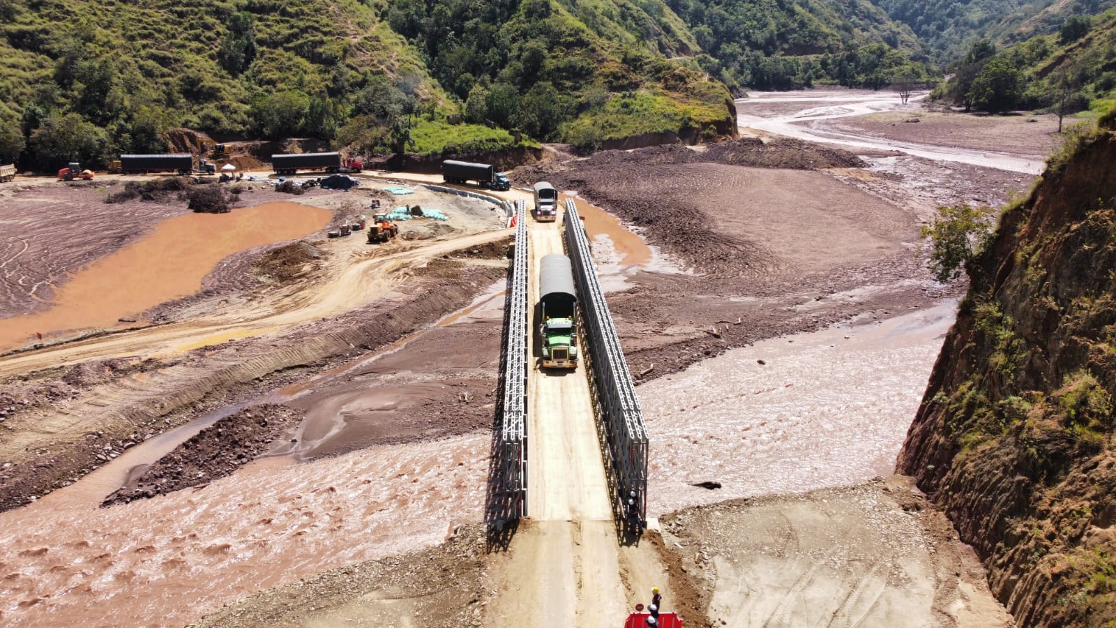 Invías recuperó el tránsito en el sector El Tarrita, Norte de Santander. Foto: Suministrada.