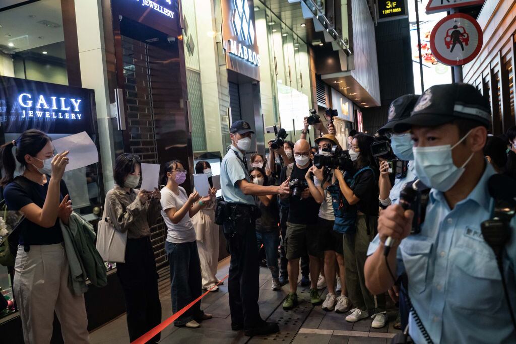 Hong Kongers Protest China's Zero-Covid Policies (Photo by Anthony Kwan/Getty Images)