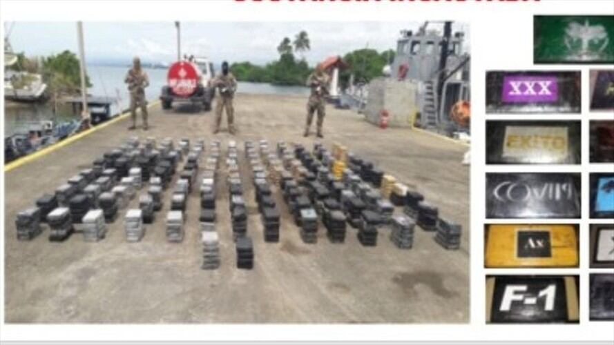 Los capturados y la droga fueron trasladados a Panamá. Foto: Cortesía