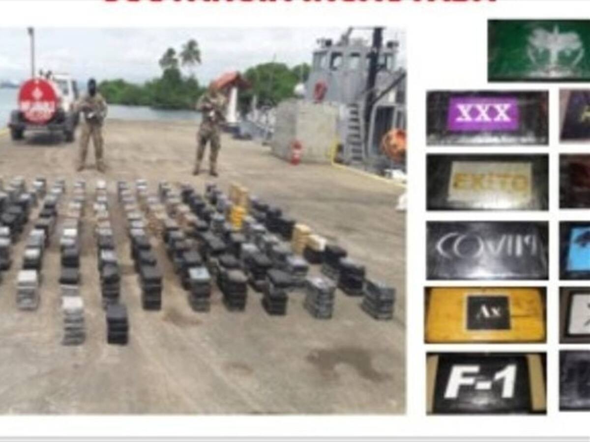 Incautan en altamar cerca de dos toneladas de cocaína que iban de Colombia a Centroamérica