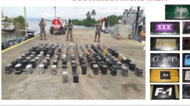 Los capturados y la droga fueron trasladados a Panamá. Foto: Cortesía