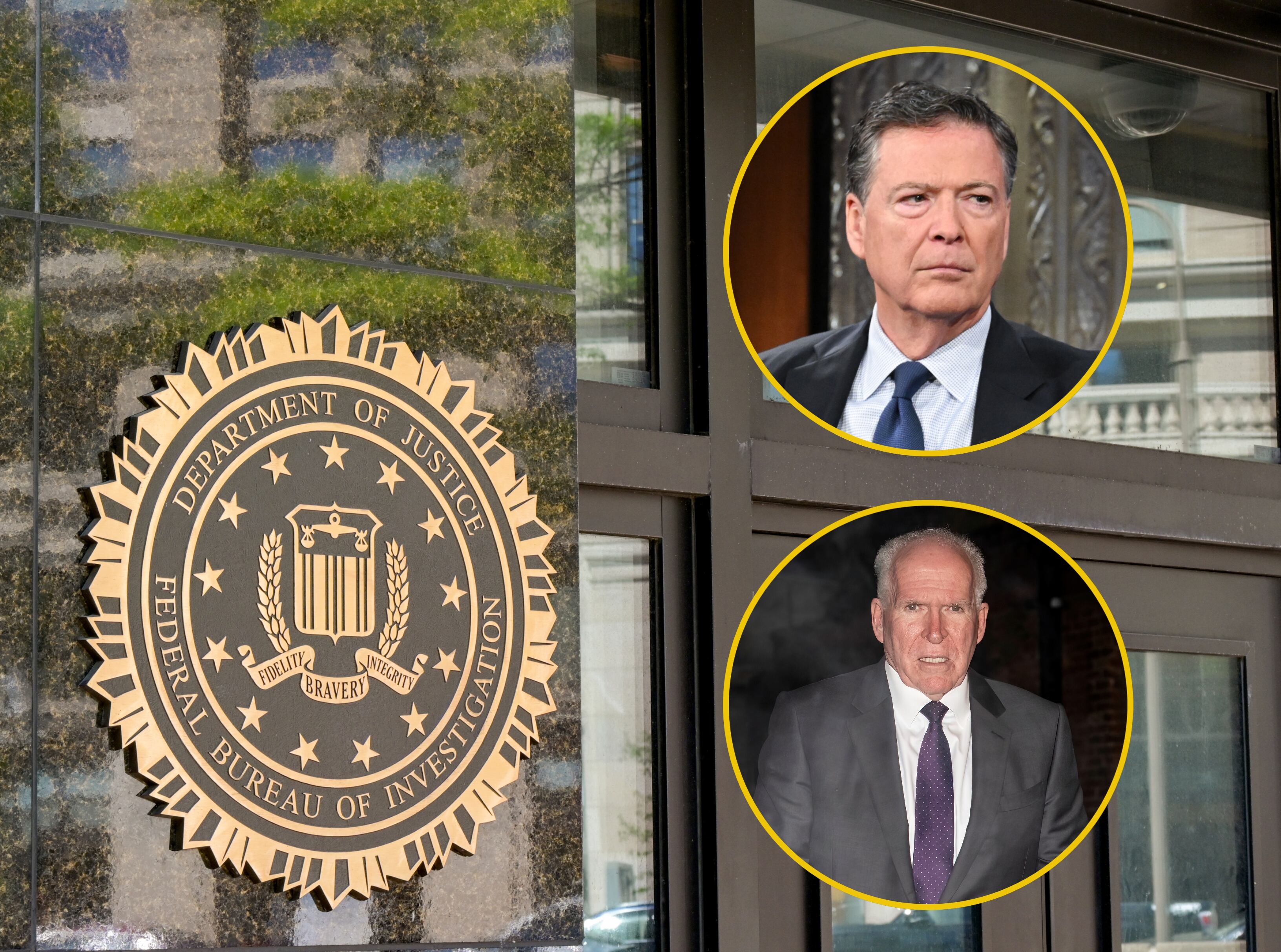 Sede del FBI en Washington: Getty Images. //James Comey. FOTO: Scott Kowalchyk/CBS.// John O. Brennan. FOTO: Gilbert Carrasquillo/GC Images