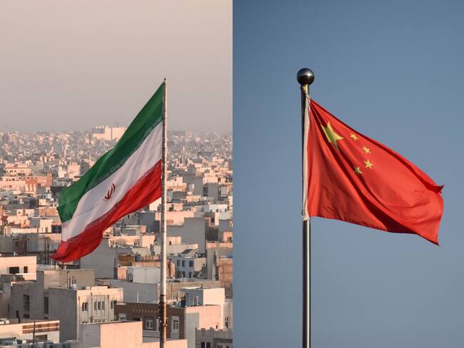 Banderas de Irán y China imagen de referencia. Foto: Getty Images.