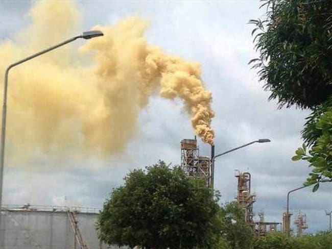Denuncian contaminación en el aire de Barrancabermeja. Foto: Suministrada por Leonardo Granados