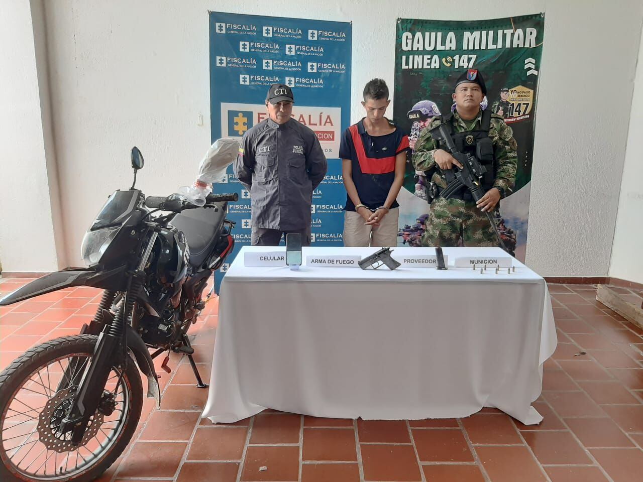 Captura de Juan Manuel Gómez Durango, alias El Zarco. Foto: Fiscalía. 