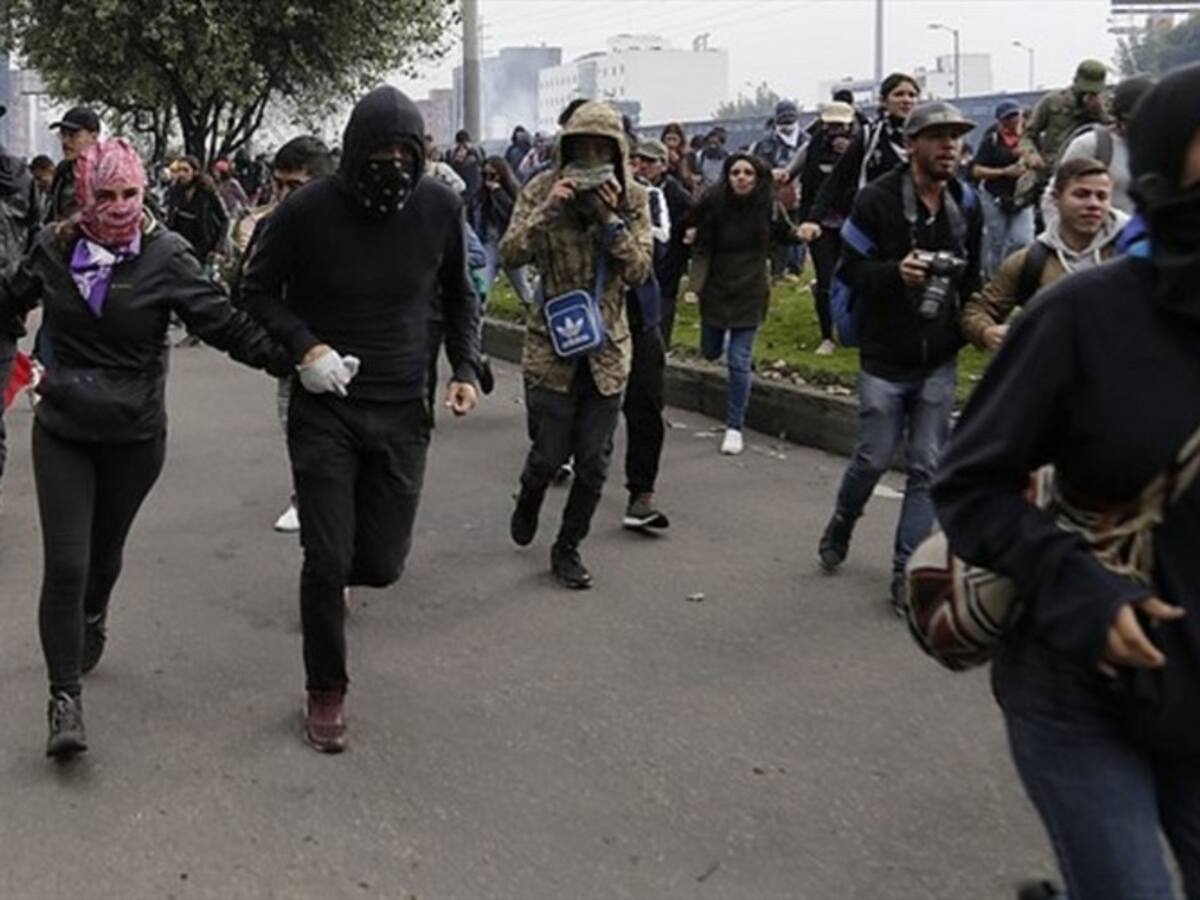 Disturbios entre estudiantes y fuerza pública durante las marchas
