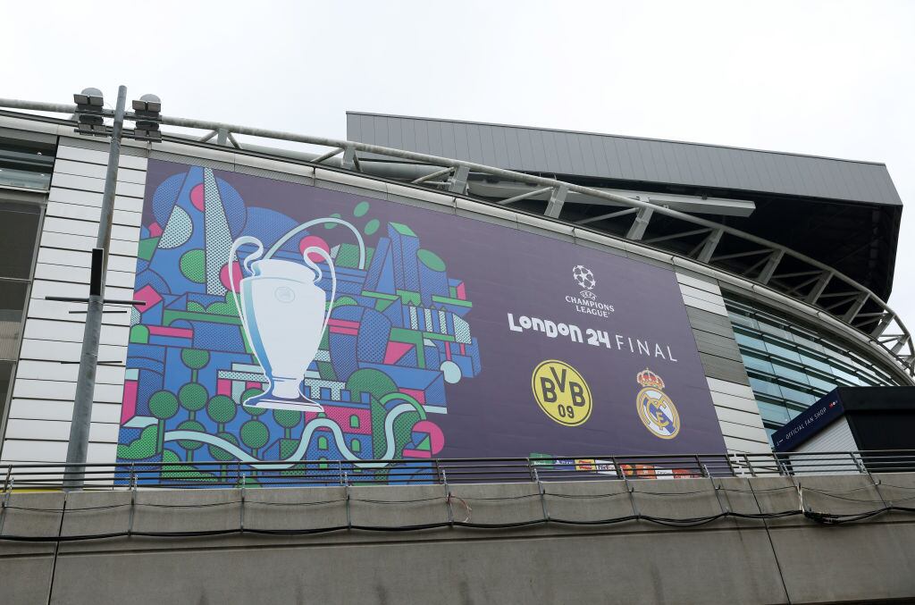 Vista del estadio de Wembley para la final de la Uefa Champions League, Borussia Dortmund vs. Real Madrid. Foto: Catherine Ivill - AMA/Getty Images
