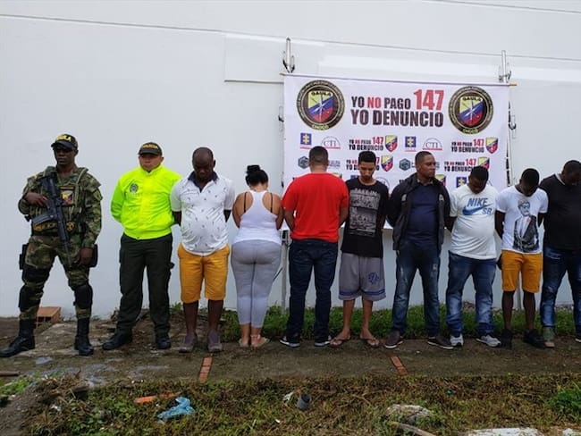 Capturan a nueve presuntos extorsionistas del Clan del Golfo en el Chocó. Foto: Ejército Nacional