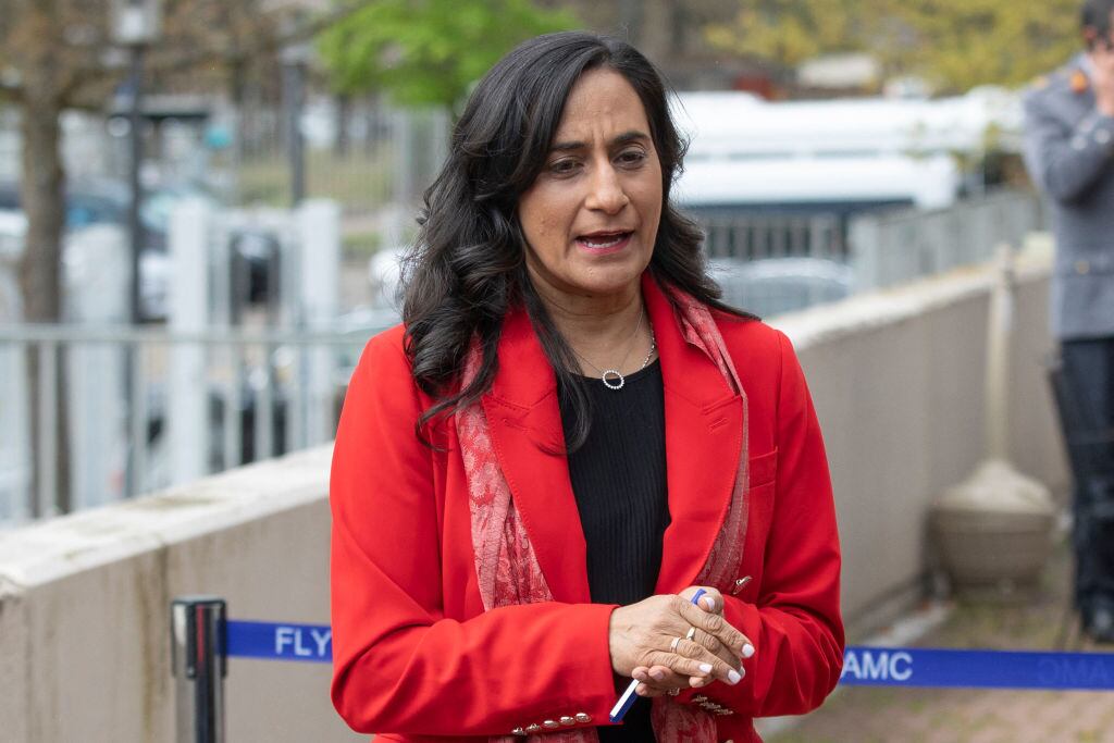 Ministra de Defensa canadiense, Anita Anand. Foto: ANDRE PAIN/AFP via Getty Images.