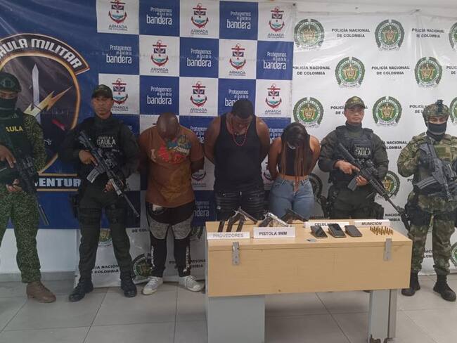 Captura de integrantes de los ‘Shottas’. Foto: Ejército Nacional