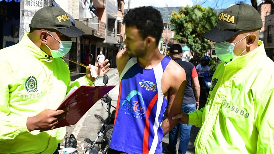 Captura Medellín . Foto: Cortesía Policía Metropolitana