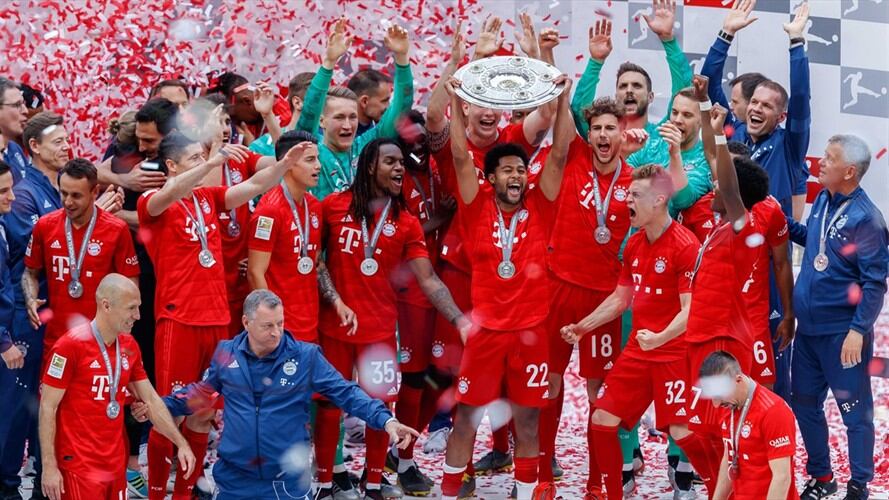 Bayern de Múnich se proclamó campeón de la Bundesliga por séptimo año consecutivo y por vigesimonovena vez en su historia. Foto: Getty Images